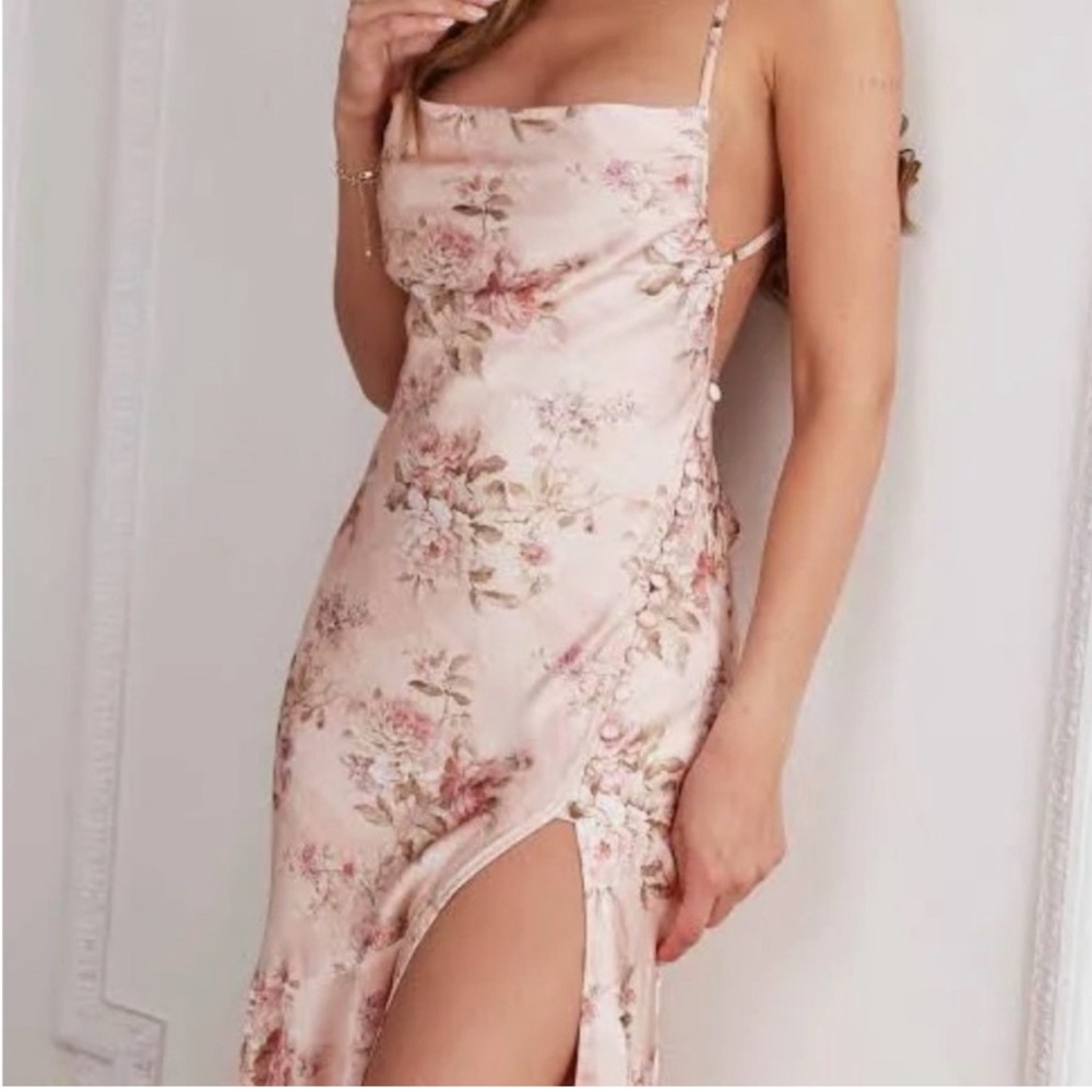NWT V. Chapman Isla Floral Pink Maxi Dress Size 0 - Picture 4 of 8